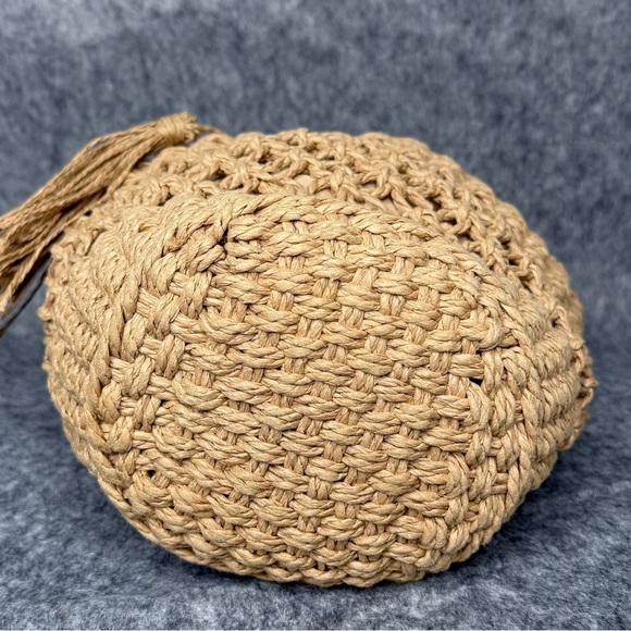 Lulla Collection Raffia Straw Woven Tote‎ Handbag - Picture 6 of 12